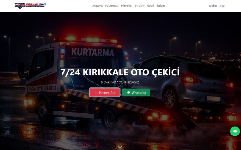 Kırıkkale Oto Kurtarma 724: Güvenilir Yol Yardım Hizmeti Artık Dijitalde