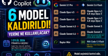 GitHub Copilot 1 Eylül 2026 kaldırılan yapay zeka modelleri ve önerilen alternatifler