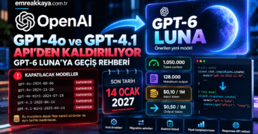 GPT-4o API kapanıyor GPT-4.1 modelleri ve GPT-6 Luna geçiş rehberi