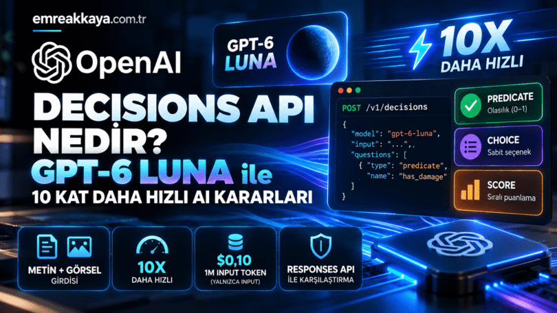 OpenAI Decisions API GPT-6 Luna predicate choice score ve 10 kat hız karşılaştırması